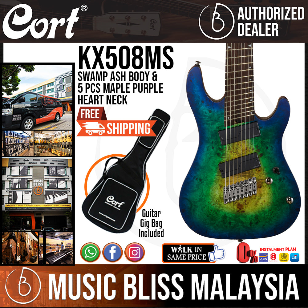 Cort KX508MS 8-Strings Electric Guitar with Bag (KX-508MS KX 508MS ...