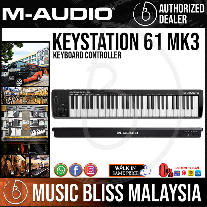 M-Audio Keystation 61 MK3 Keyboard Controller | Music Bliss Malaysia