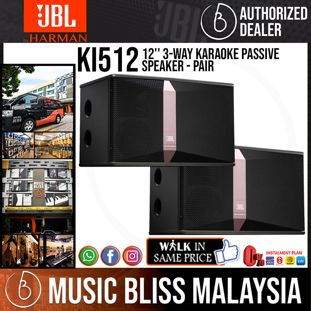 JBL Ki512 12 3 Way Karaoke Passive Speaker Pair Music Bliss