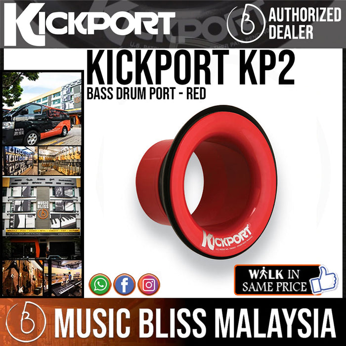 KickPort KP2 Bass Drum Port - Red - Music Bliss Malaysia
