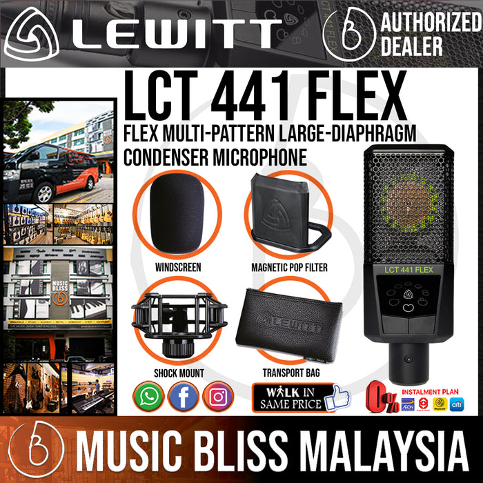 Lewitt LCT 441 Flex Multi-Pattern Large-Diaphragm Condenser Microphone (LCT-441 FLEX / LCT441FLEX) - Music Bliss Malaysia