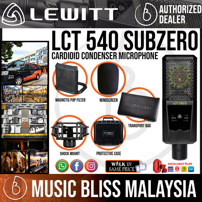 Lewitt LCT 540 Subzero Cardioid Condenser Microphone (LCT-540 / LCT540) - Music Bliss Malaysia