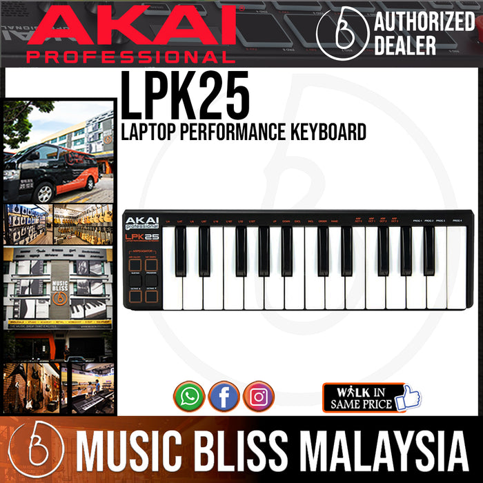 Akai Professional LPK25 Mini-key MIDI Controller (LPK-25) - Music Bliss Malaysia
