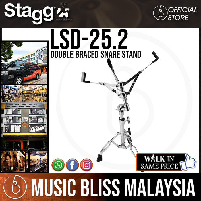 Stagg Double Braced Snare stand (LSD-25.2 ) - Music Bliss Malaysia