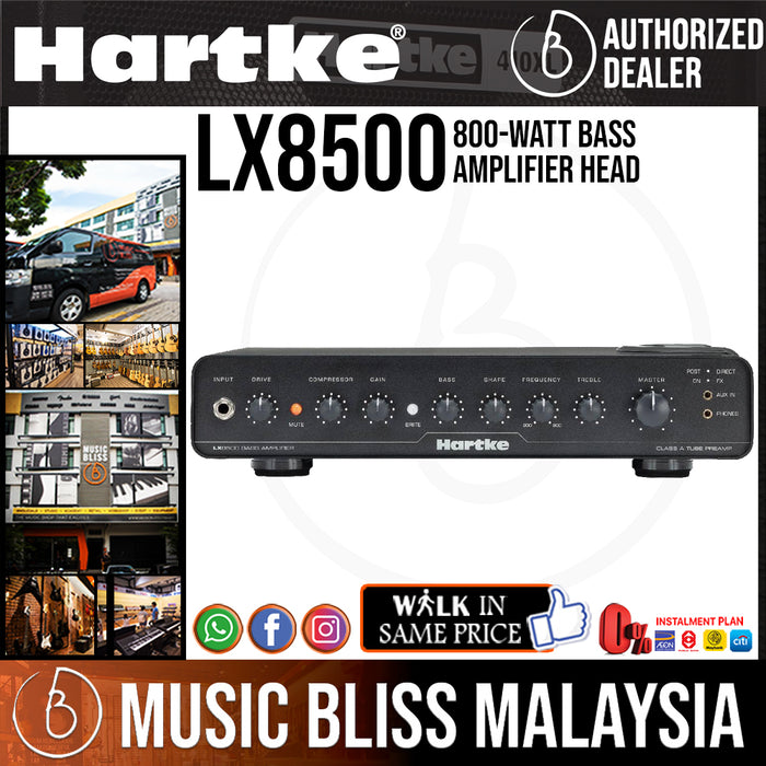 Hartke LX8500 800-watt Bass Amplifier Head with 0% Instalment - Music Bliss Malaysia