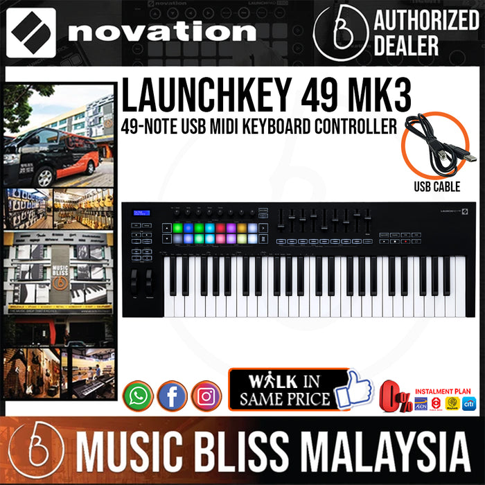 Novation Launchkey 49 MK3 Keyboard Controller - Music Bliss Malaysia
