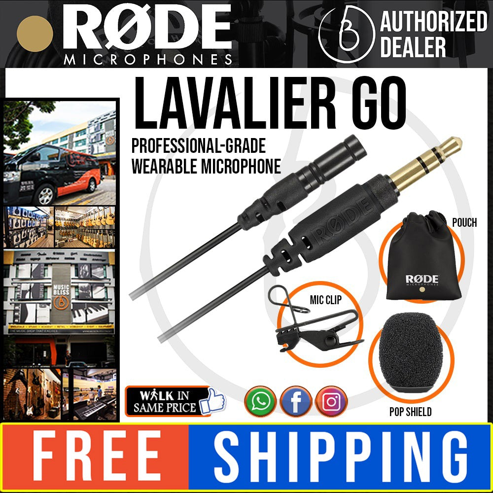 Rode Lavalier GO Microphone Black