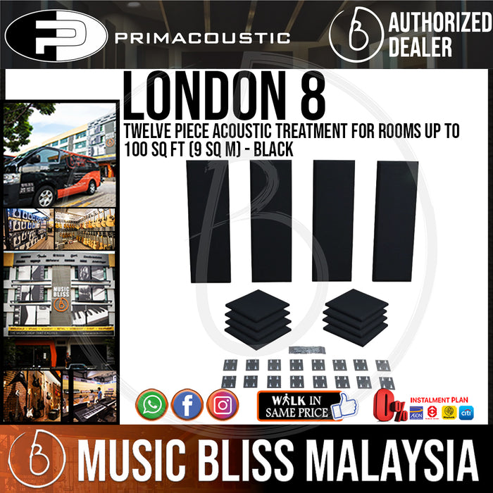 Primacoustic London 8 - Twelve Piece Acoustic Treatment - Black - Music Bliss Malaysia