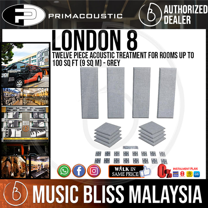 Primacoustic London 8 - Twelve Piece  Acoustic Treatment - Grey - Music Bliss Malaysia