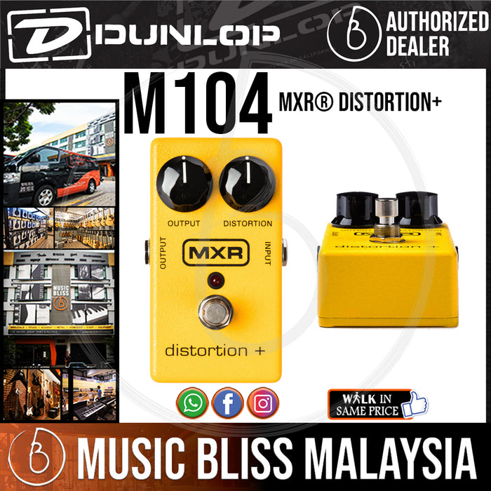 Jim Dunlop MXR M104 DISTORTION+ Guitar Effect Pedal (M-104 / M 104) *Crazy Sales Promotion* - Music Bliss Malaysia