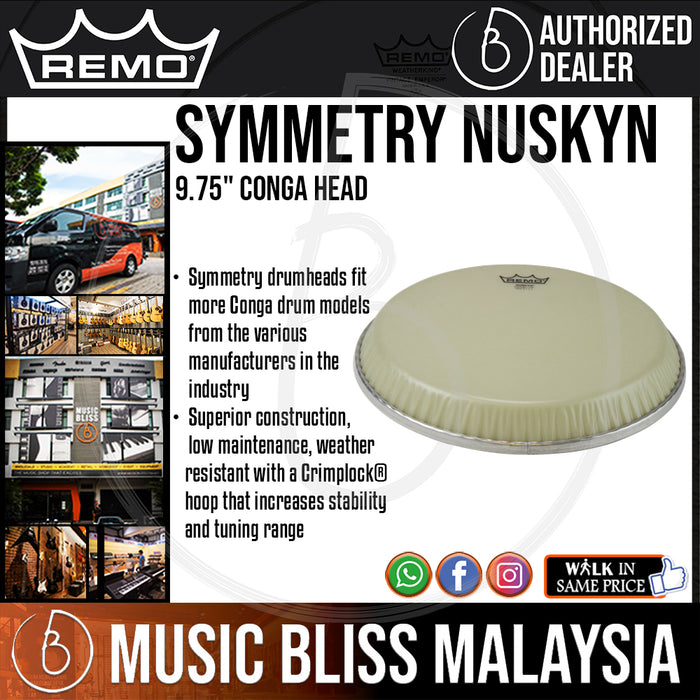 Remo Symmetry Nuskyn Conga Head - 9.75" - D2 (M4-0975-N6-D2 / M40975N6D2 / M4 0975 N6 D2) - Music Bliss Malaysia