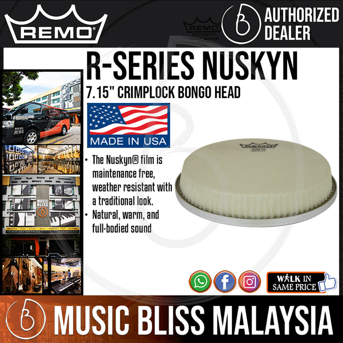 Remo Nuskyn R-Series Bongo Head - 7.15" (M6-R715-N5 / M6R715N5 / M6 R715 N5) - Music Bliss Malaysia