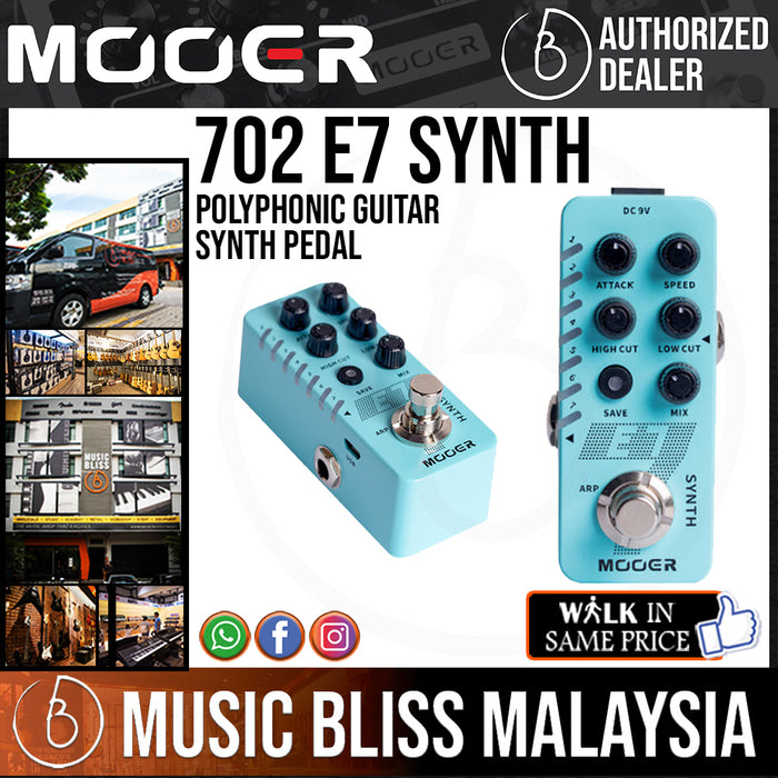 Mooer E7 Polyphonic Guitar Synth Pedal - Music Bliss Malaysia