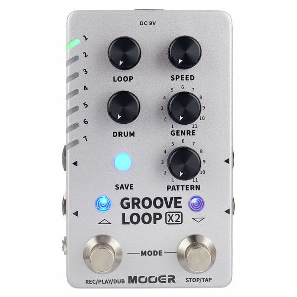 Mooer Groove Loop X2 - Stereo Looper / Drum Machine - Music Bliss Malaysia