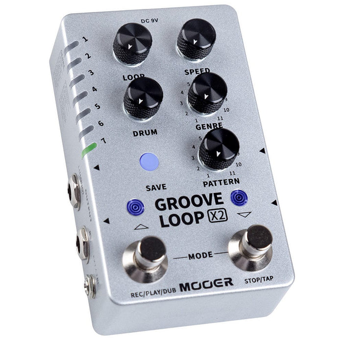 Mooer Groove Loop X2 - Stereo Looper / Drum Machine - Music Bliss Malaysia