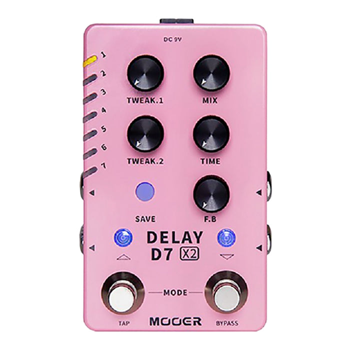 Mooer D7 X2 Dual Footswitch Stereo Delay Pedal - Music Bliss Malaysia