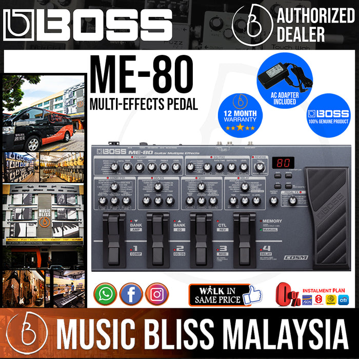 Boss ME-80 Multi-Effects Pedal with Original Adapter (ME80) - Music Bliss Malaysia