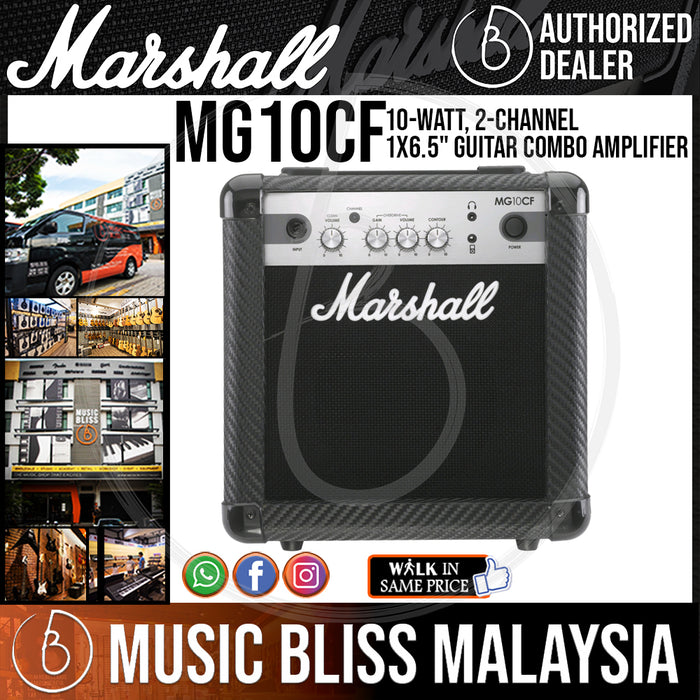 Marshall MG10CF 10-watt 1x6.5 Combo Amplifier - Music Bliss Malaysia