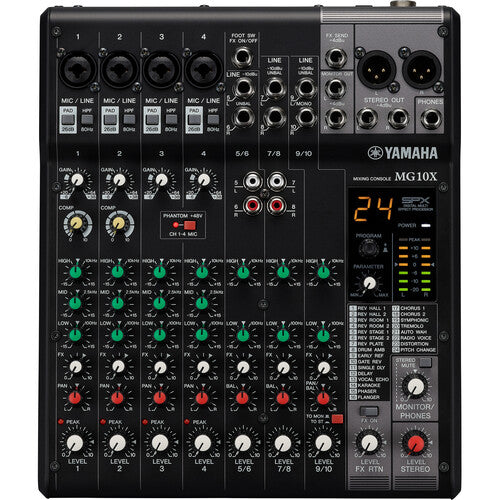 Yamaha MG10X 10-Channel Mixer With Effects - Music Bliss Malaysia