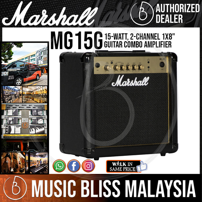 Marshall MG15G 15-watt 1x8" Combo Amplifier - Music Bliss Malaysia