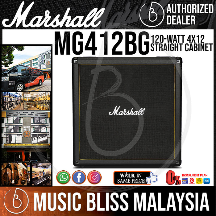 Marshall MG412BG 120-watt 4x12 Straight Cabinet - Music Bliss Malaysia