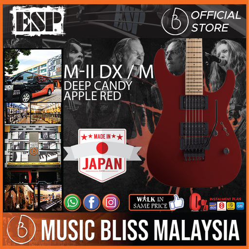 ESP M-II DX/M - Deep Candy Apple Red (MIIDXM) - Music Bliss Malaysia