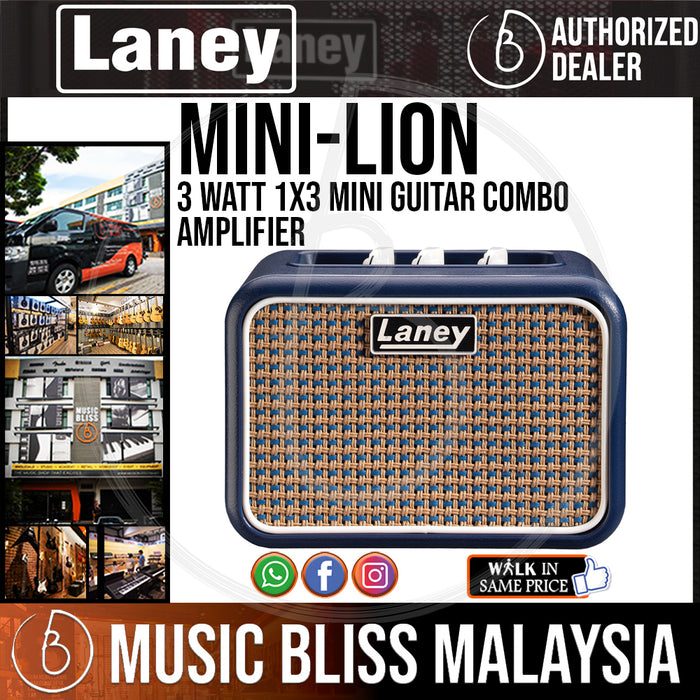 Laney Mini-Lion 3-watt 1x3 Mini Guitar Combo Amplifier (Mini Lion) - Music Bliss Malaysia