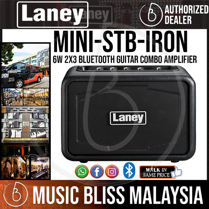 Laney Mini-STB-Iron 6-watt 2×3″ Bluetooth Guitar Combo Amplifier (Mini STB Iron) - Music Bliss Malaysia