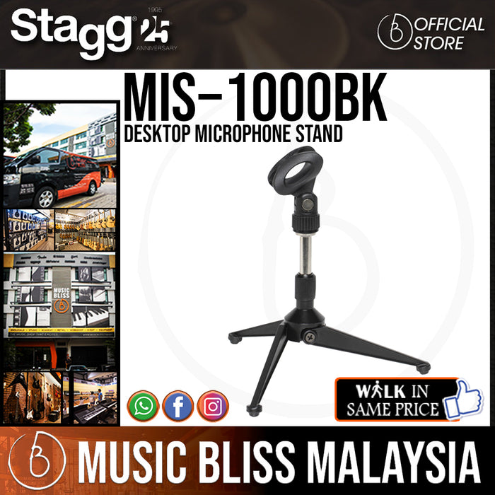 Stagg MIS−1000BK Desktop Microphone Stand (MIS1000BK) - Music Bliss Malaysia