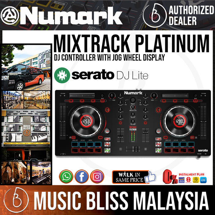 Numark Mixtrack Platinum DJ Controller with Jog Wheel Display - Music Bliss Malaysia