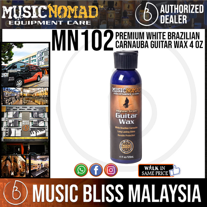 Music Nomad MN102 Premium White Brazilian Carnauba Guitar Wax, 4 oz. (MN-102) - Music Bliss Malaysia