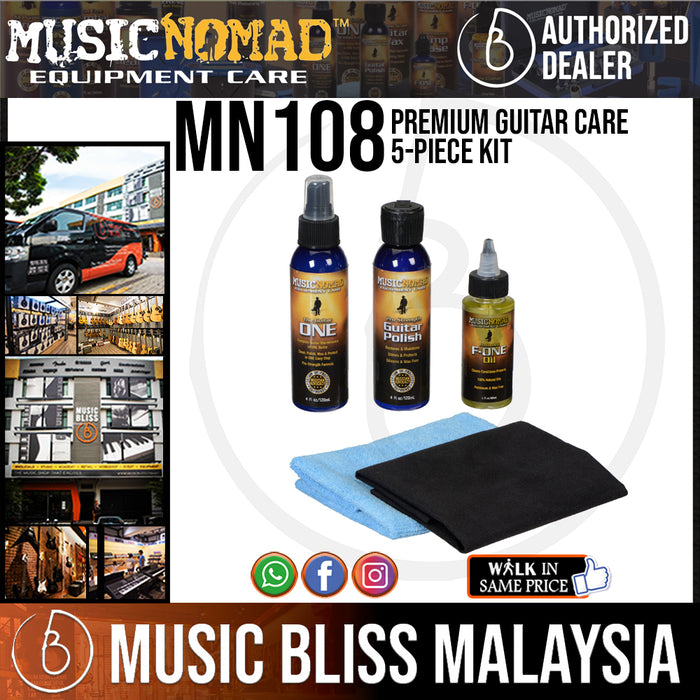Music Nomad MN108 Premium Guitar Care 5-Piece Kit (MN-108) - Music Bliss Malaysia
