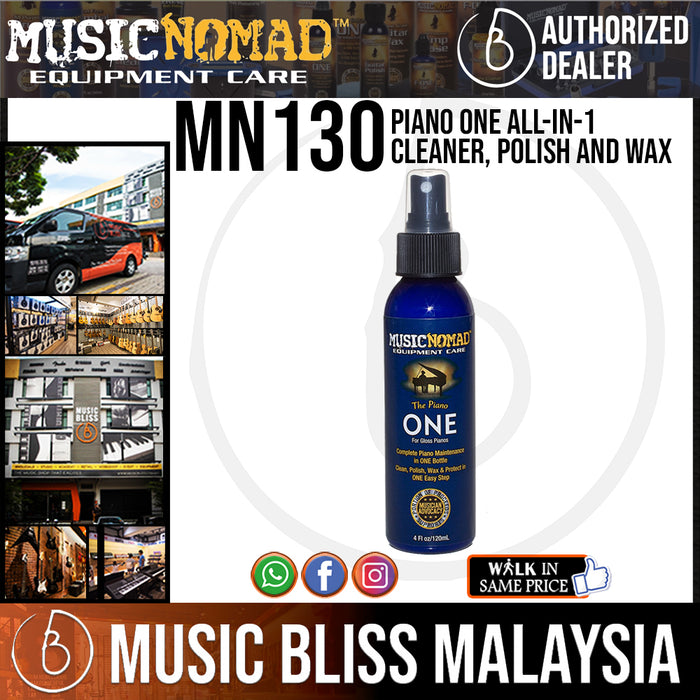 Music Nomad MN130 Piano ONE All-in-1 CleanerPolishand Wax for Gloss Pianos4 oz. (MN-130) - Music Bliss Malaysia