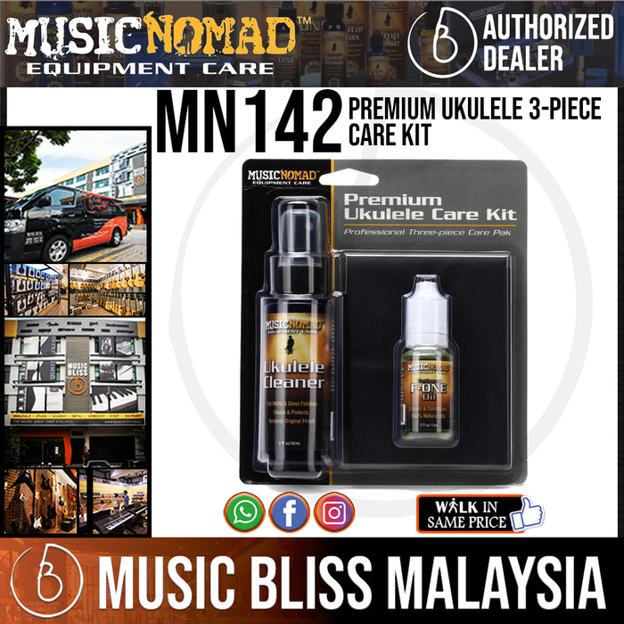 Music Nomad MN142 Premium Ukulele 3-Piece Care Kit (MN-142) - Music Bliss Malaysia