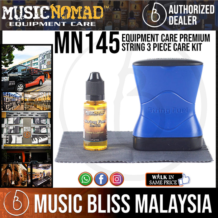 Music Nomad MN145 Equipment Care Premium String 3 Piece Care Kit (MN-145) - Music Bliss Malaysia