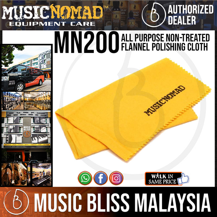 Music Nomad MN200 All Purpose Non-Treated Flannel Polishing Cloth (MN-200) - Music Bliss Malaysia