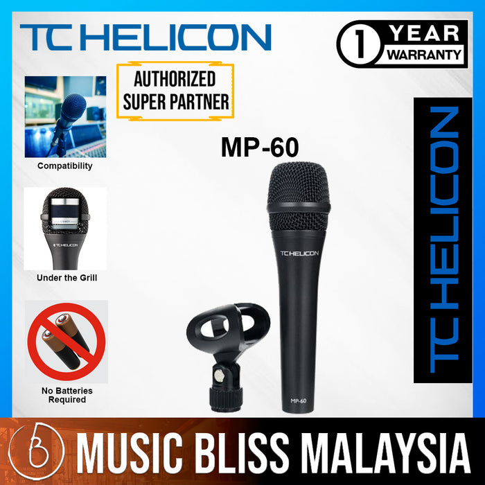 TC-Helicon MP-60 Handheld Vocal Microphone (MP60) *Crazy Sales Promotion* - Music Bliss Malaysia
