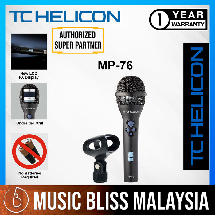 Mp76 TC-Helicon MP-76 4-Button Control Dynamic Microphone | Music Bliss Malaysia