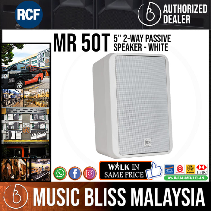 RCF MR 50T 5" 2-Way Passive Speaker - White - Music Bliss Malaysia