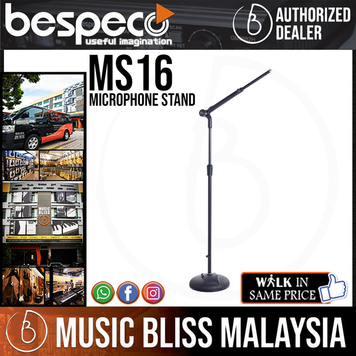 Bespeco MS16 Professional Straight/Telescopic Microphone Stand - Music Bliss Malaysia