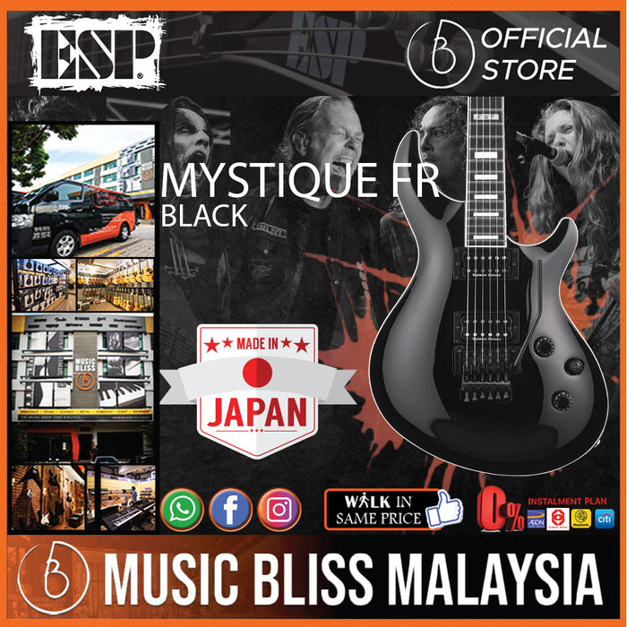 ESP MYSTIQUE FR - Black (MYSTIQUEFR) - Music Bliss Malaysia