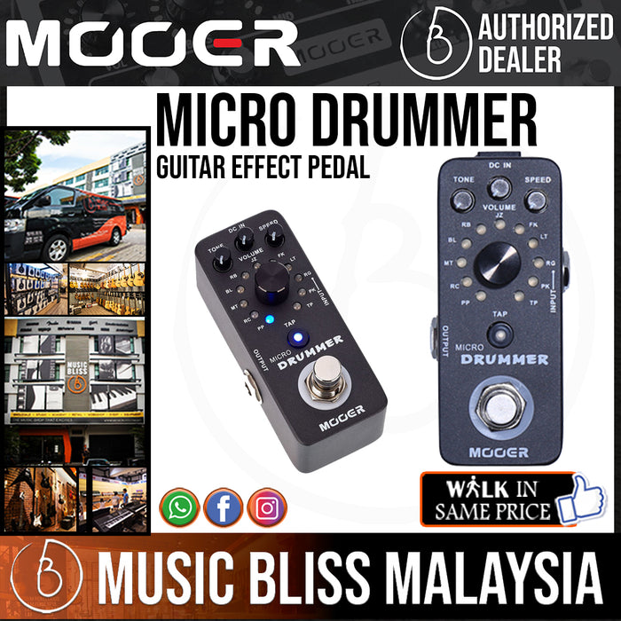 Mooer Micro Drummer Pedal - Music Bliss Malaysia