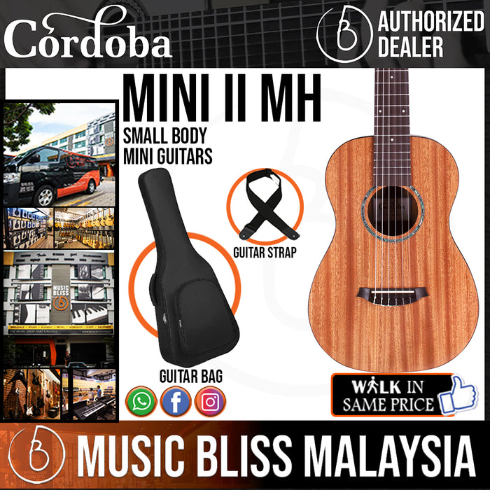 Cordoba Mini II - Mahogany Top, Mahagony Back & Sides - Music Bliss Malaysia