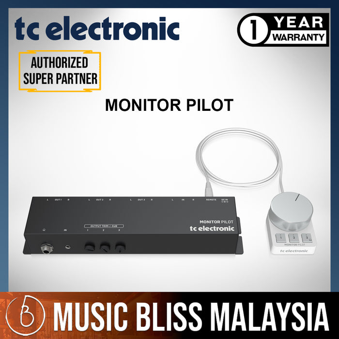 TC Electronic Monitor Pilot Multi-Monitor Switching Control Station with Elegant Desktop Controller and Calibrated Listening - Music Bliss Malaysia