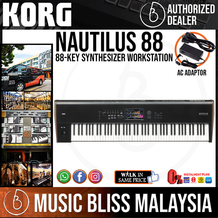 Korg NAUTILUS 88 Digital Performance Workstation - Black with 0% Instalment - Music Bliss Malaysia