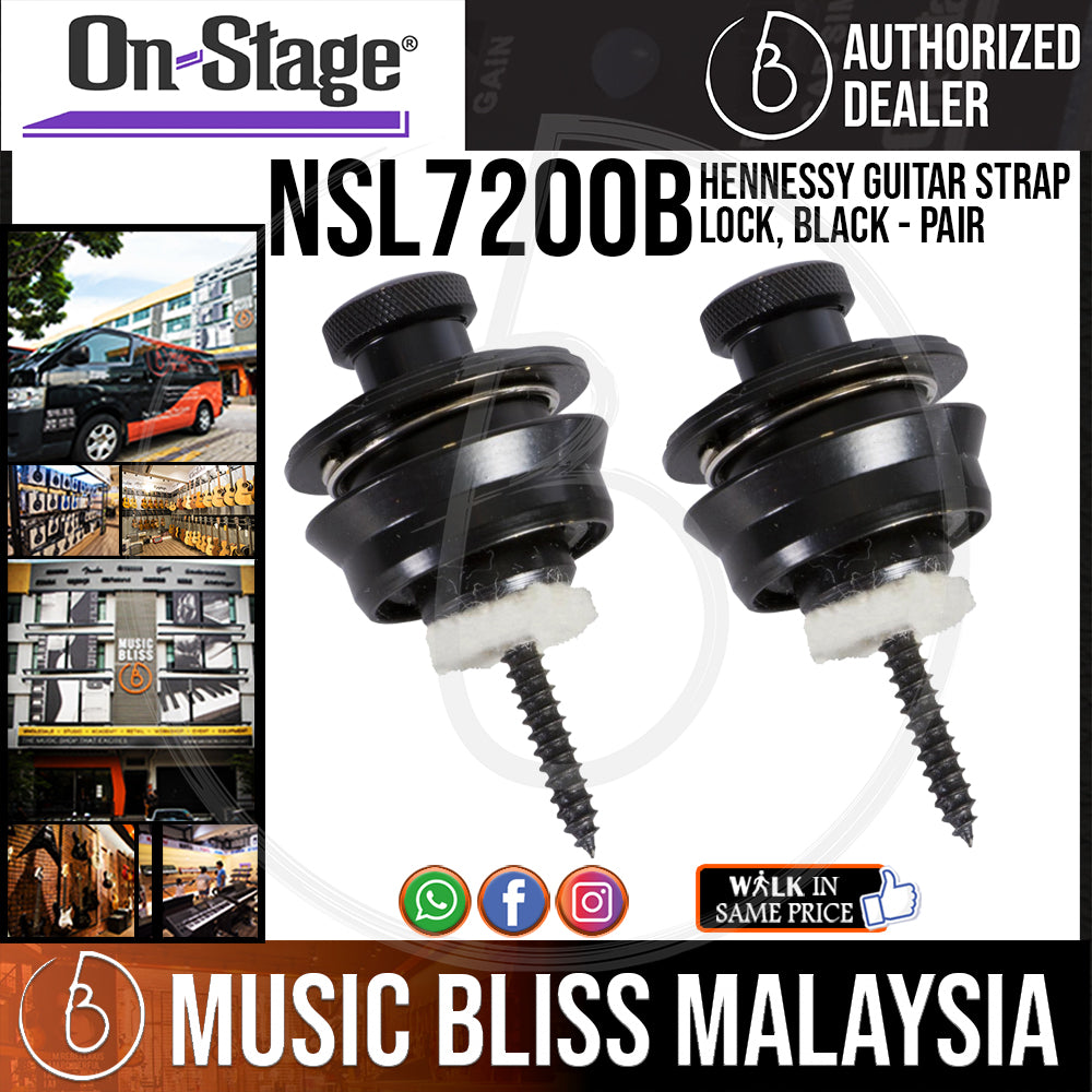 Hennessey NSL7200B Solid Brass Strap Lock - Black