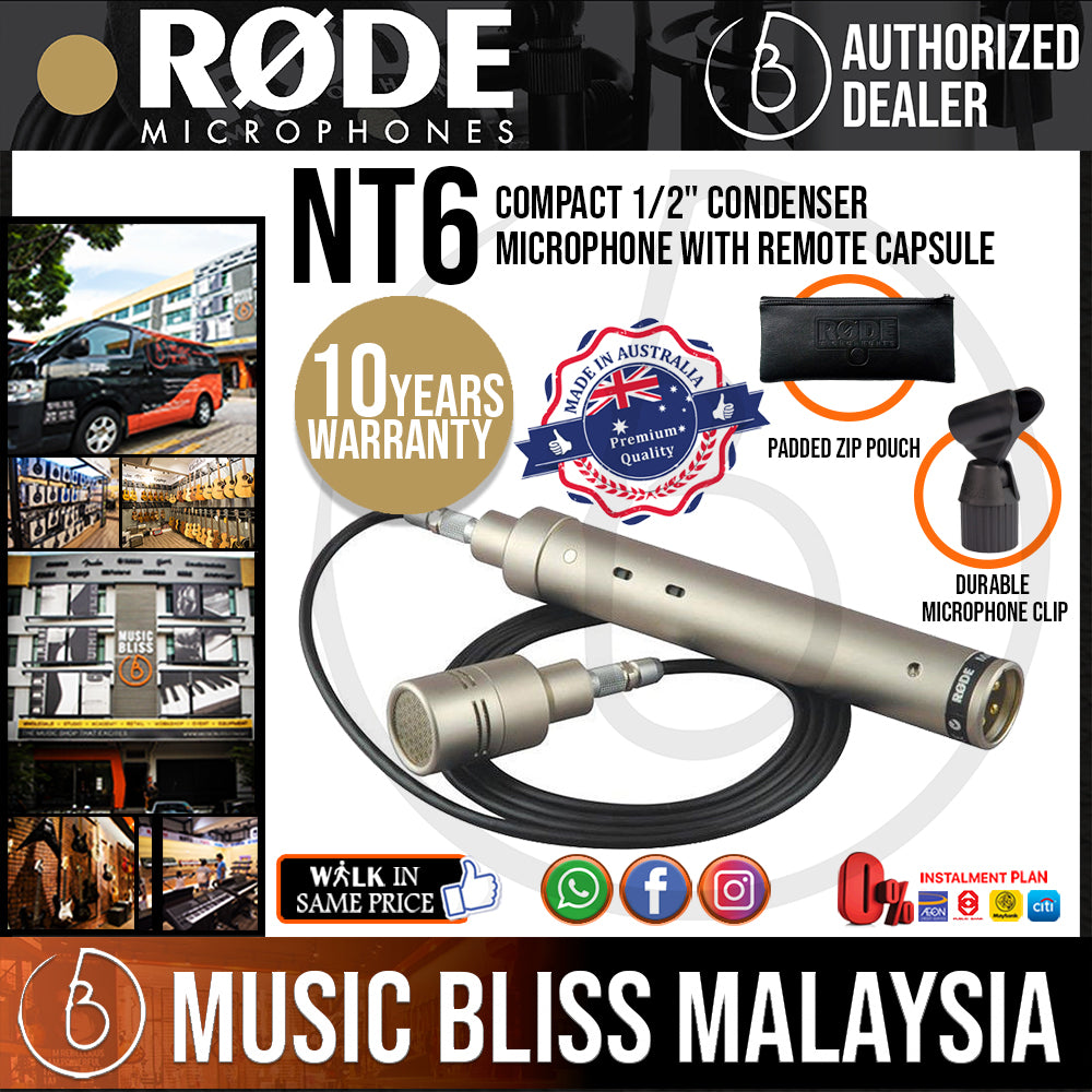 [Made　Rode　Bliss　Compact　NT6　Music　10　Microphone　Australia]　Condenser　in　Warranty　Years　Malaysia