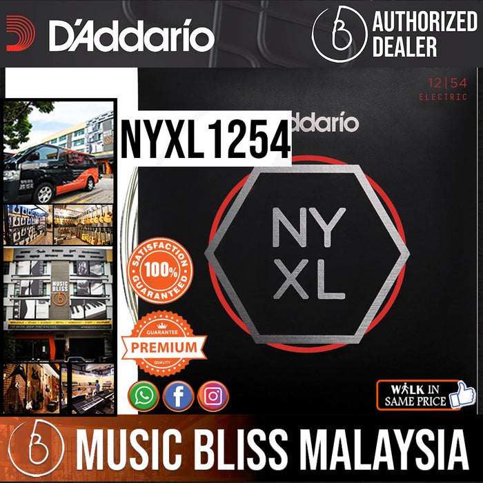 D'Addario NYXL1254 Nickel Wound Electric Strings -.012-.054 Heavy - Music Bliss Malaysia