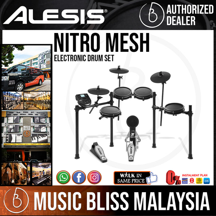 Alesis Nitro Mesh Electronic Drum Set - Music Bliss Malaysia