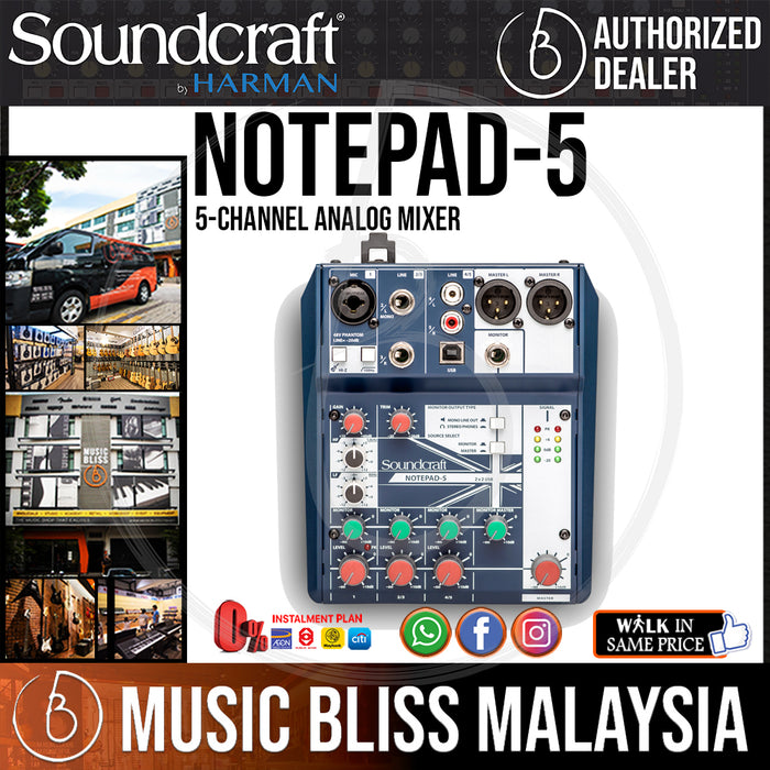 Soundcraft　Malaysia　Notepad-5　Mixer　Music　Bliss